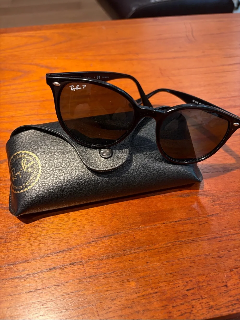 Ray-Ban Black Polarized Sunglasses with Case
